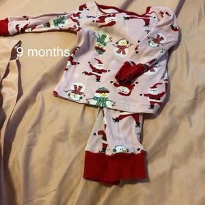 9 month girls Christmas pj set